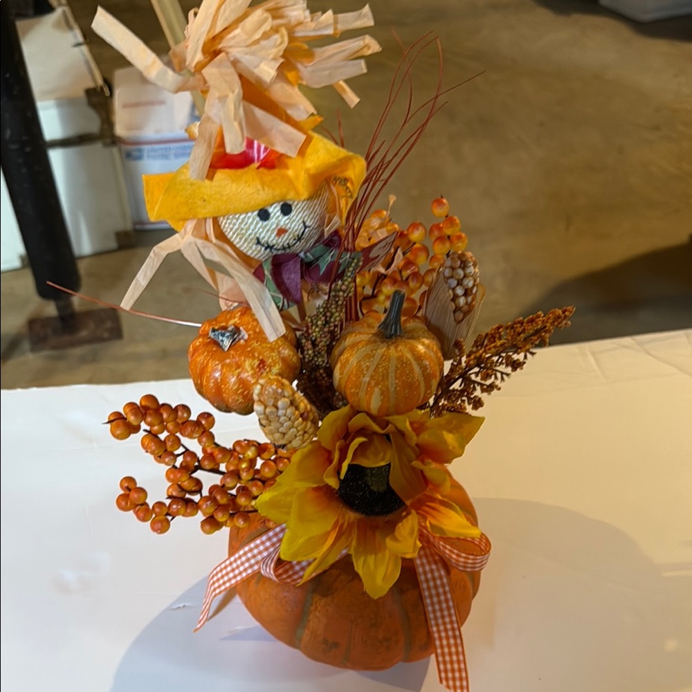 Autumn Harvest Pumpkin Centerpiece